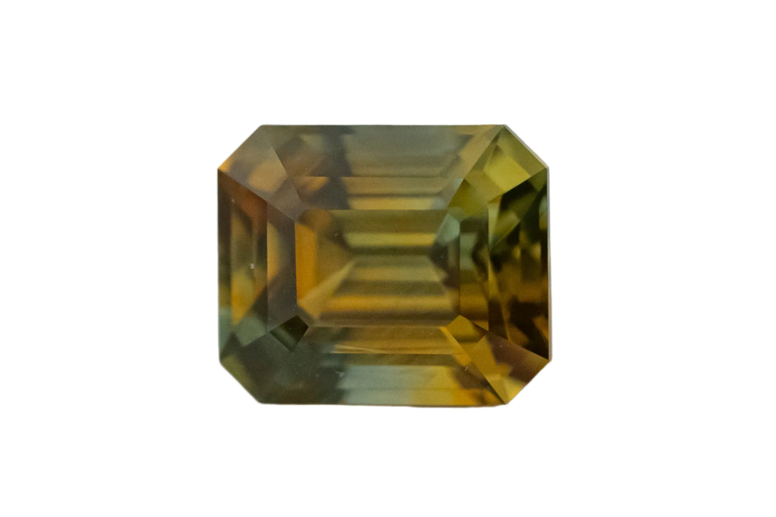 1.01 CT Emerald Cut Bicolor Sapphire