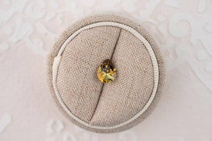 2.68 CT Pear Cut Golden Parti Sapphire - Lavender Creek Gems 