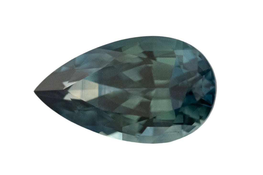 1.99 CT Pear Cut Teal/Navy Blue Sapphire - Lavender Creek Gems 