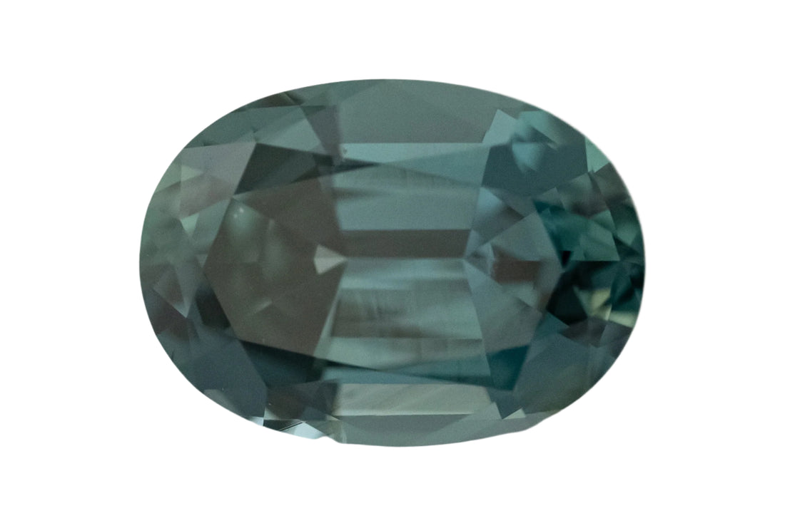 1.84 CT Oval Cut Teal/Navy Blue Sapphire - Lavender Creek Gems 