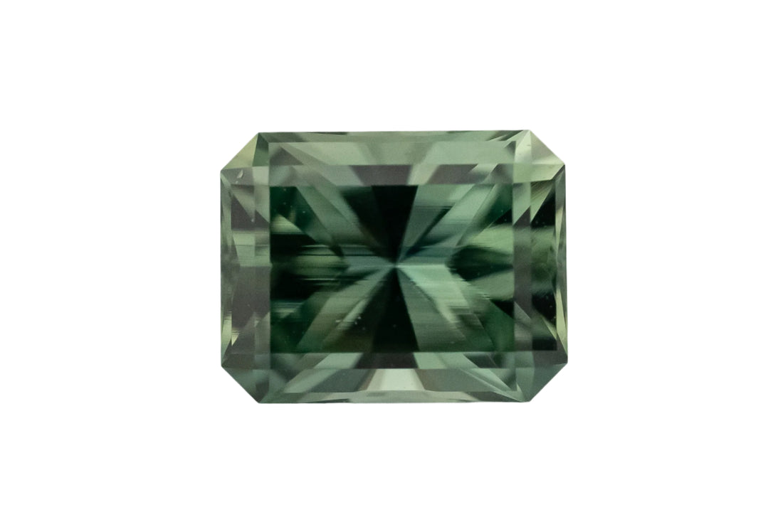 0.87 CT Radiant Cut Teal Sapphire - Lavender Creek Gems