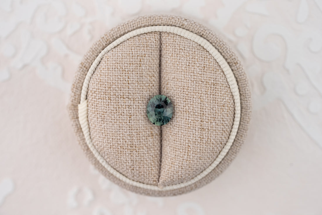 1.70 CT Oval Cut Teal Sapphire - Lavender Creek Gems 