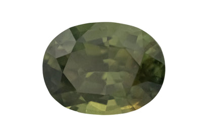 1.57 CT Oval Cut Green Sapphire