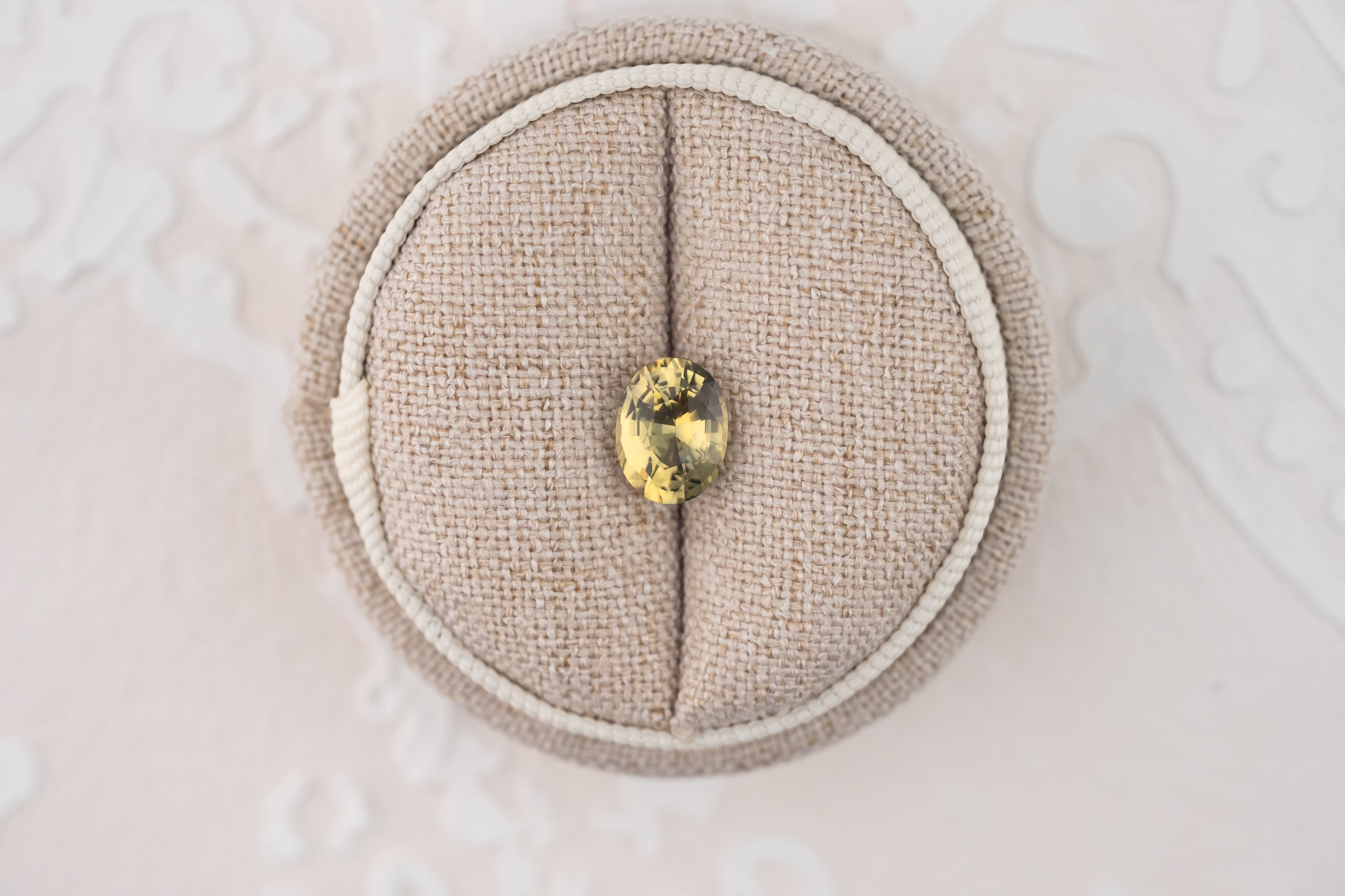 2.34 CT Oval Cut Yellow Parti Sapphire - Lavender Creek Gems 