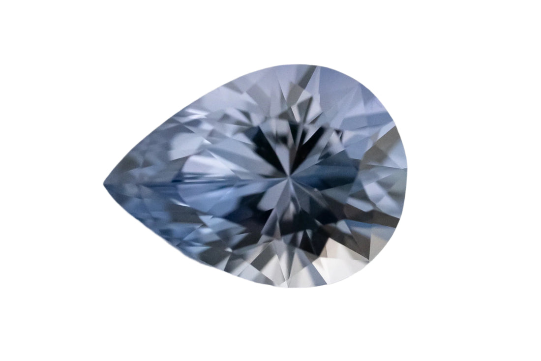0.97 CT Pear Cut Bicolor Sapphire - Lavender Creek Gems 