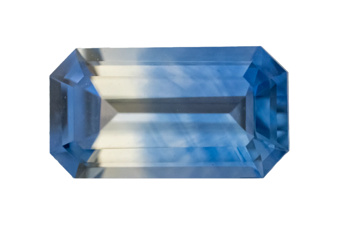 1.68 CT Emerald Cut Bicolor Sapphire