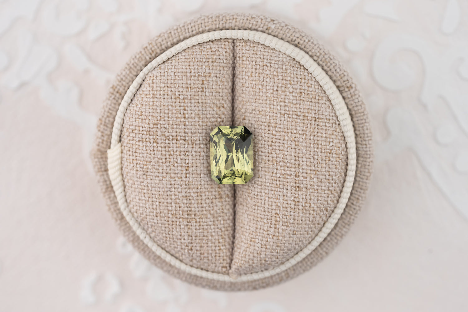 3.35 CT Radiant Cut Green Sapphire - Lavender Creek Gems 