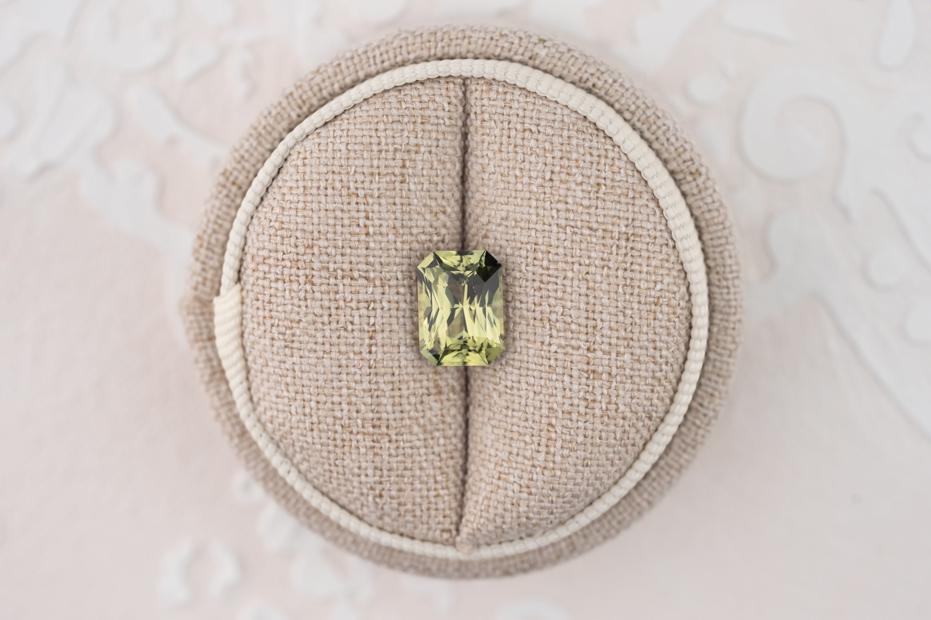 3.35 CT Radiant Cut Green Sapphire - Lavender Creek Gems 