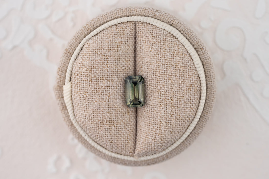 2.39 CT Emerald Cut Teal Green Sapphire - Lavender Creek Gems 