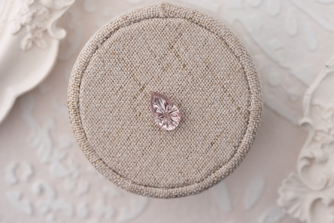 2.22 CT Pear Starbrite™ Cut Pale Peach/Padparadscha Sapphire