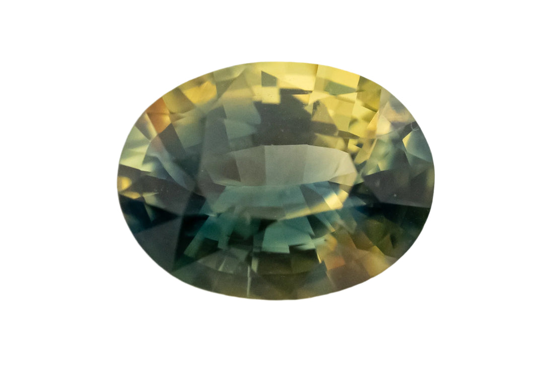 1.33 CT Oval Cut Parti Sapphire - Lavender Creek Gems 