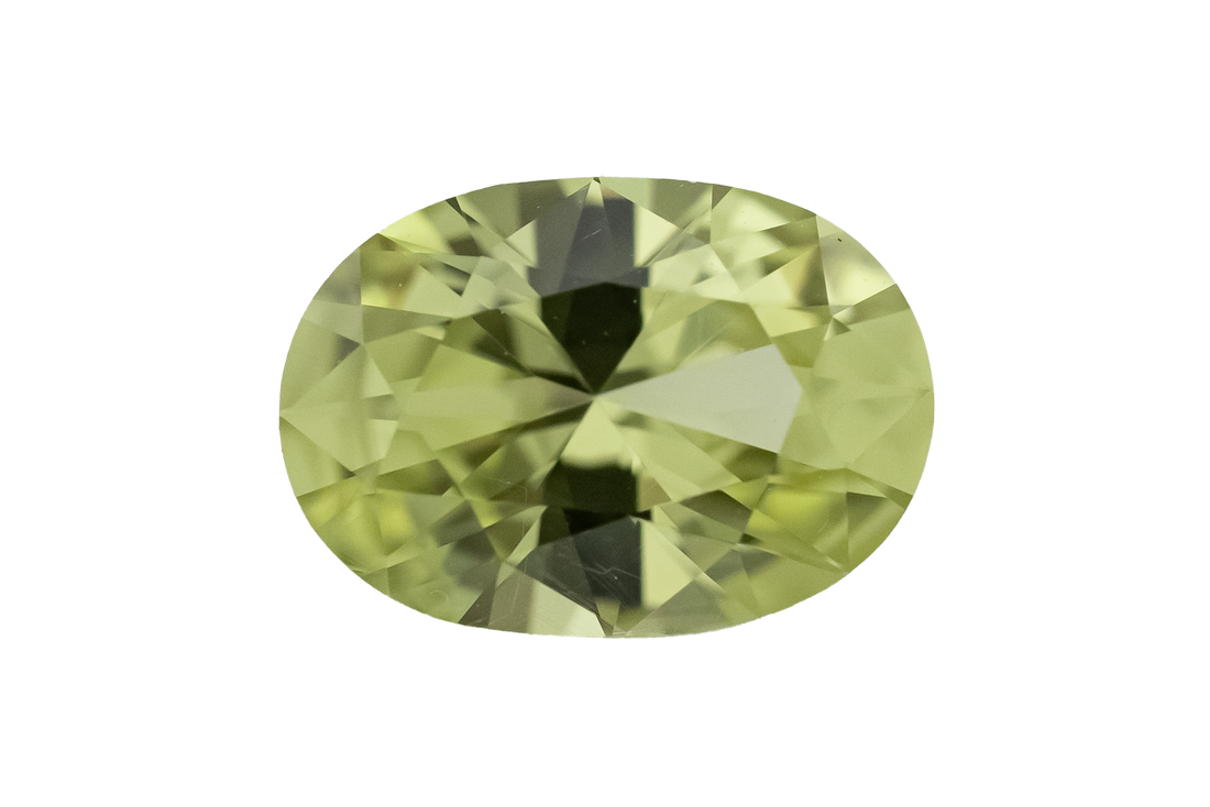 1.25 CT Oval Cut Light Green Sapphire - Lavender Creek Gems 