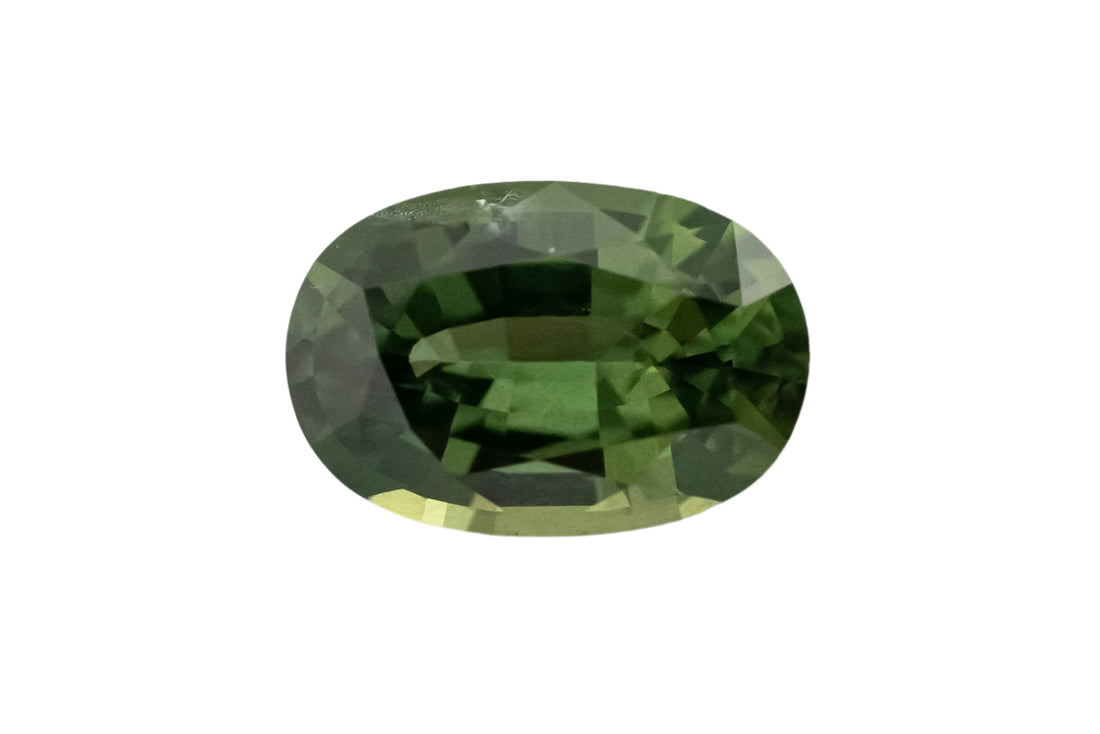 0.9 CT Oval Cut Teal Green Sapphire - Lavender Creek Gems 