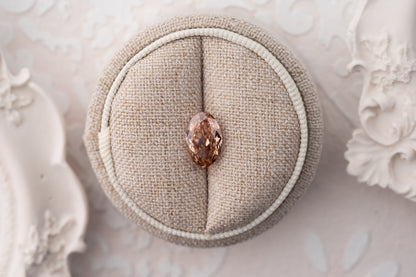 2.53 CT Lab Created Oval Cut Brown Diamond