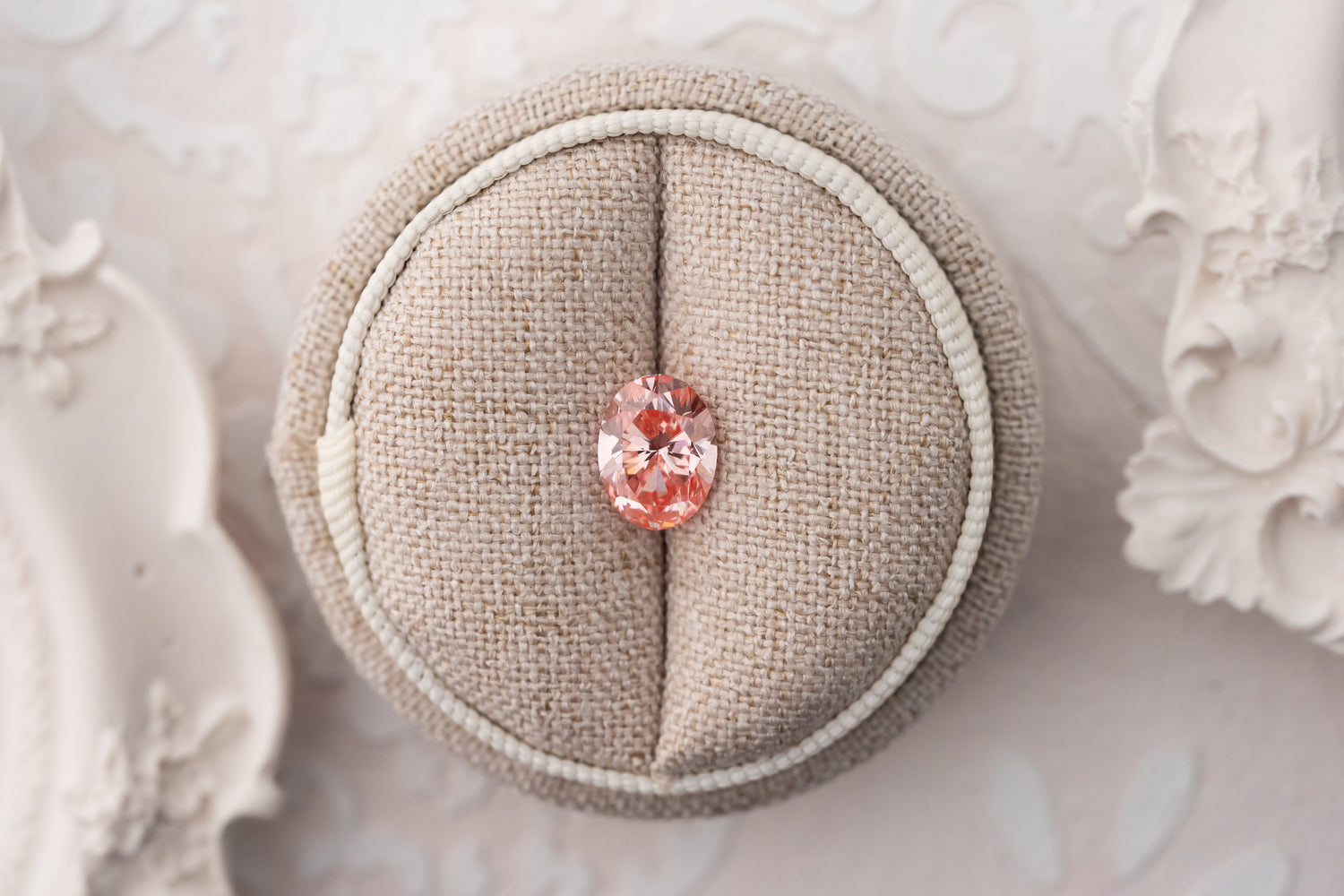 2.28 CT Lab Created Oval Cut Pink Diamond