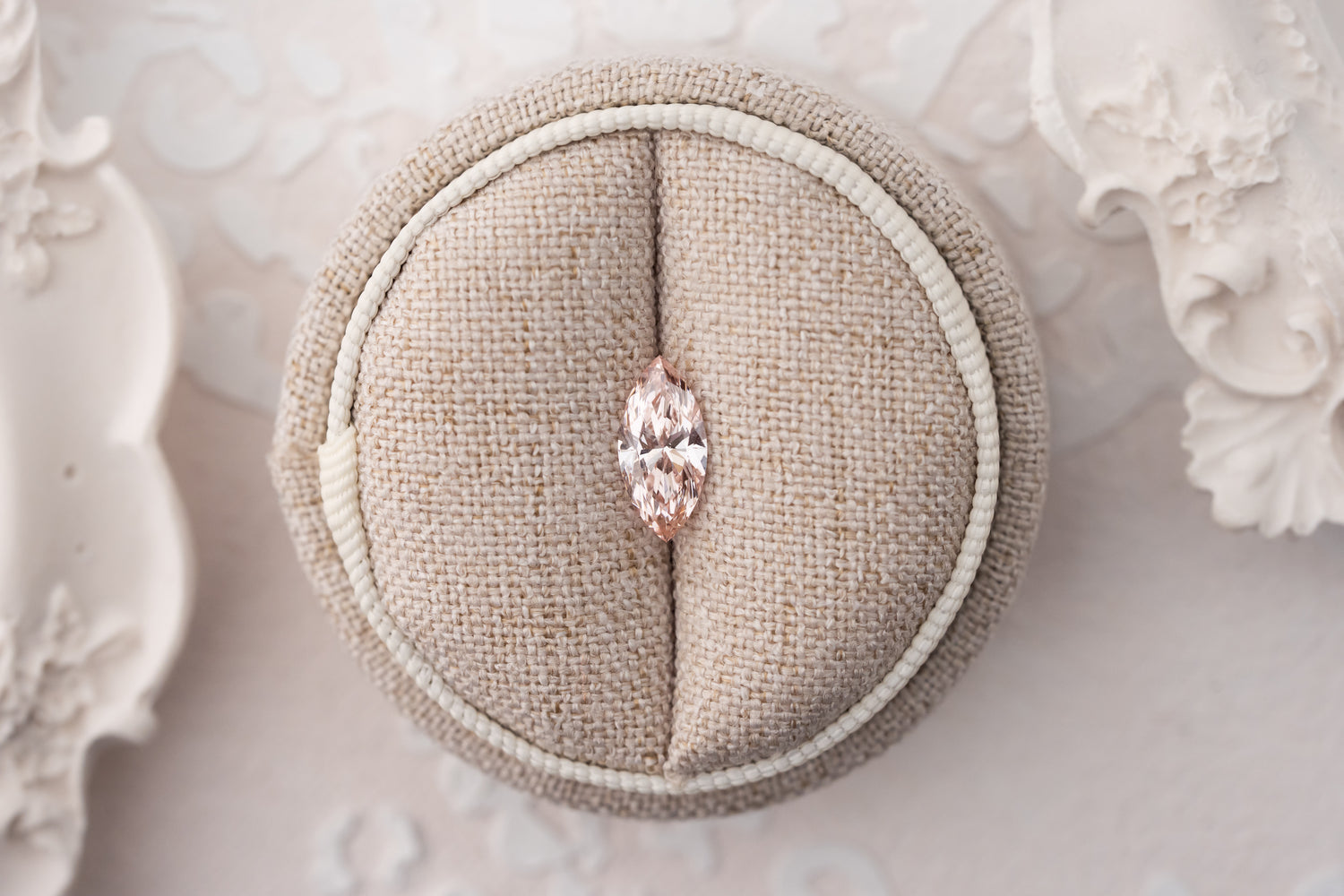 1.19 CT Lab Created Marquise Cut Light Pink Diamond