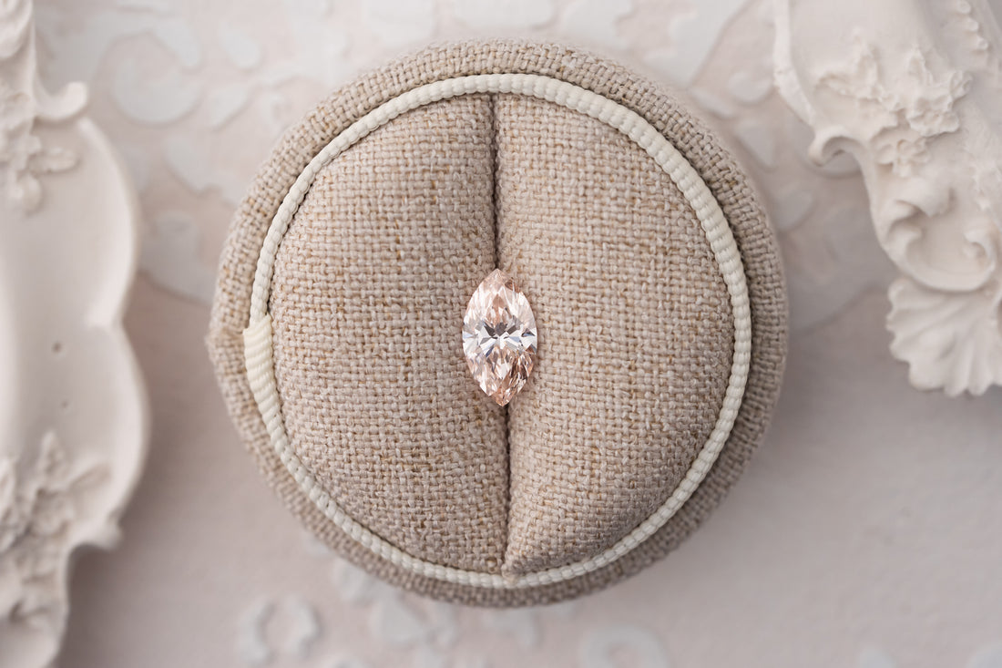 1.5 CT Lab Created Marquise Cut Light Pink Diamond