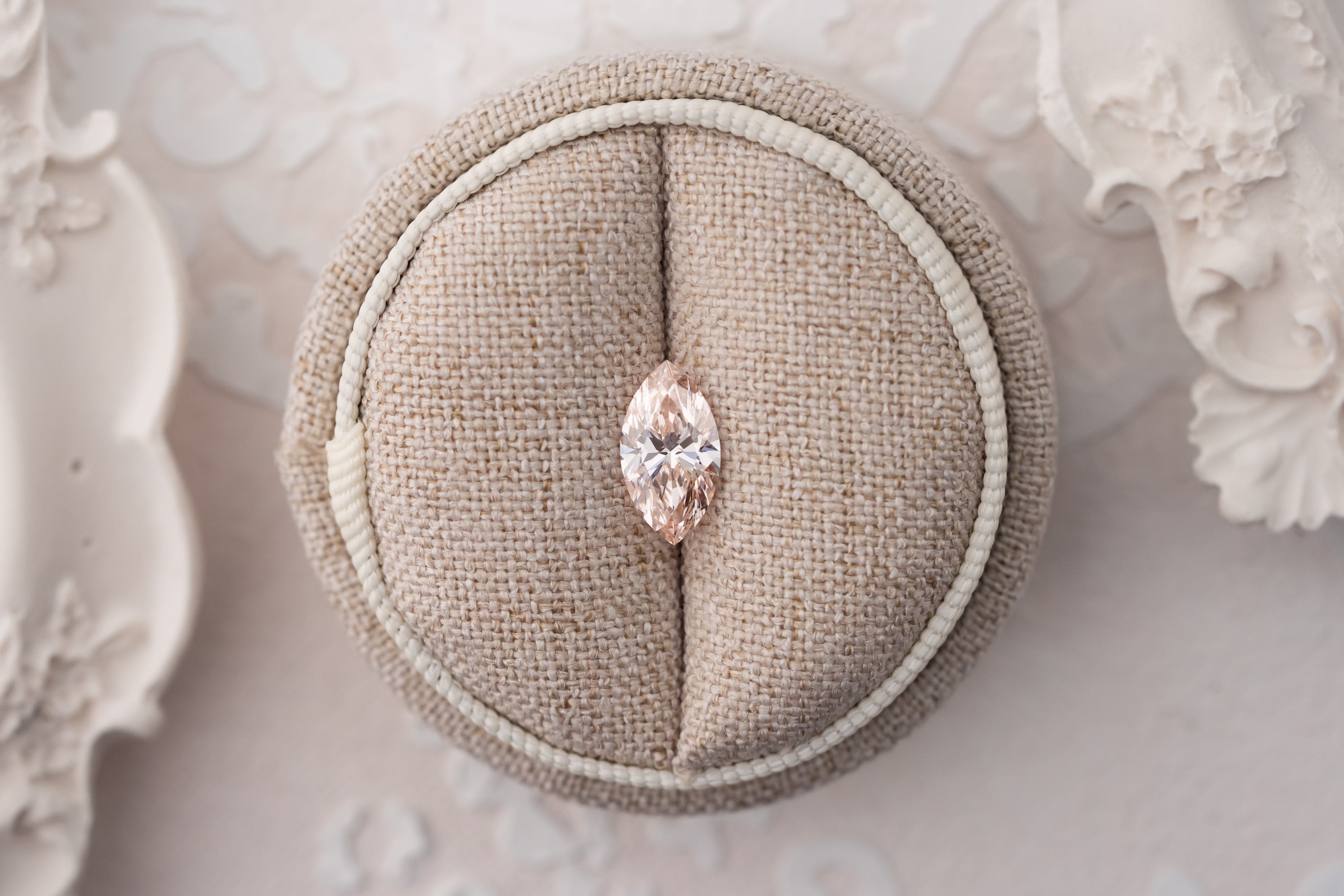 1.5 CT Lab Created Marquise Cut Light Pink Diamond