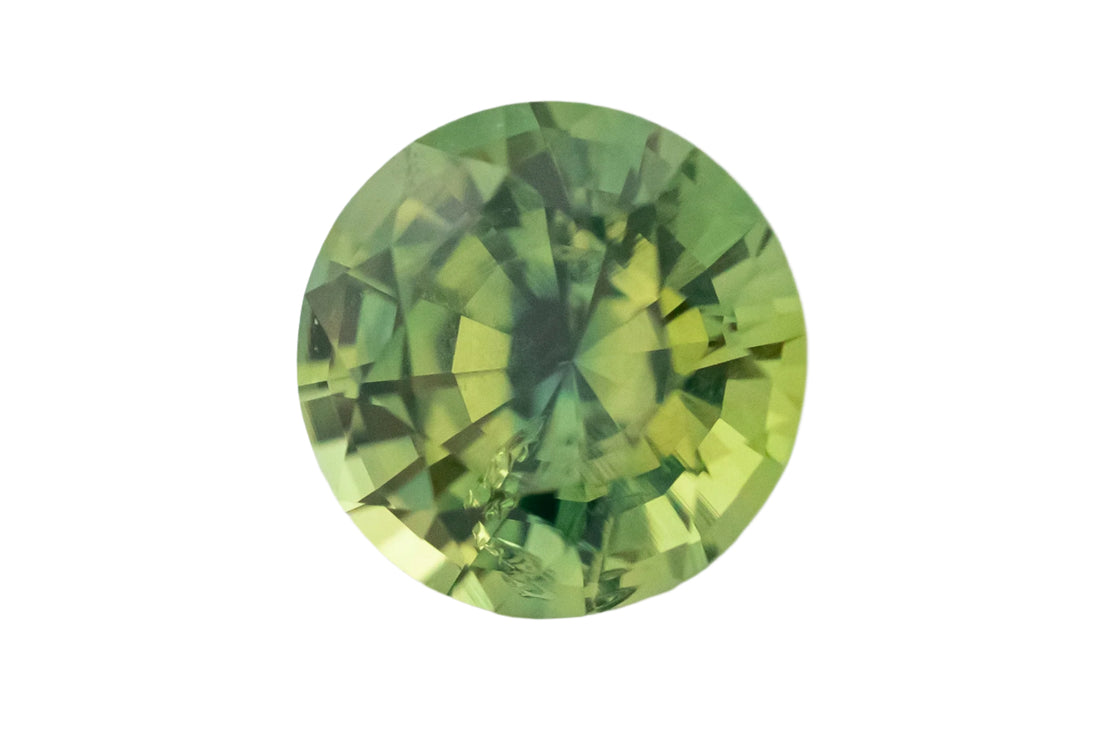 1.57 CT Round Cut Green Sapphire