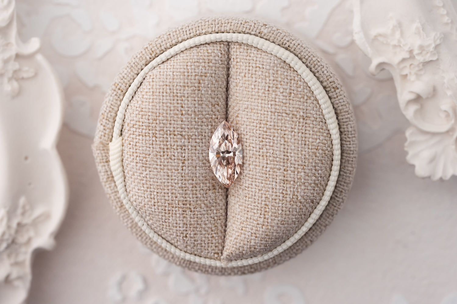 1.51 CT Lab Created Marquise Cut Light Pink Diamond