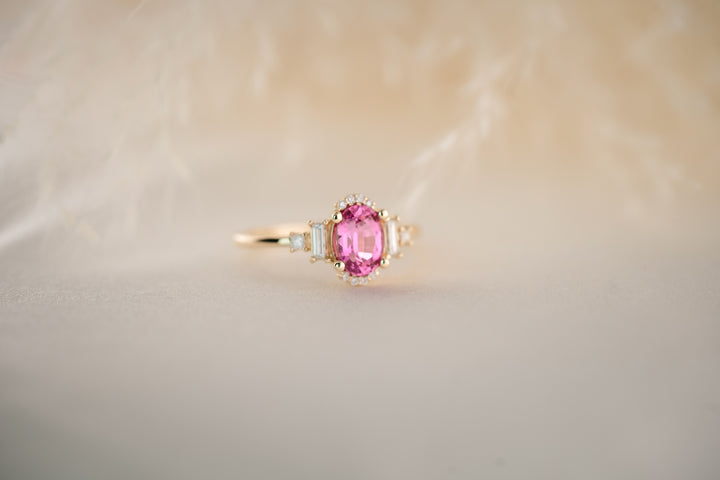 The Sura 1.22 CT Oval Pink Sapphire Ring
