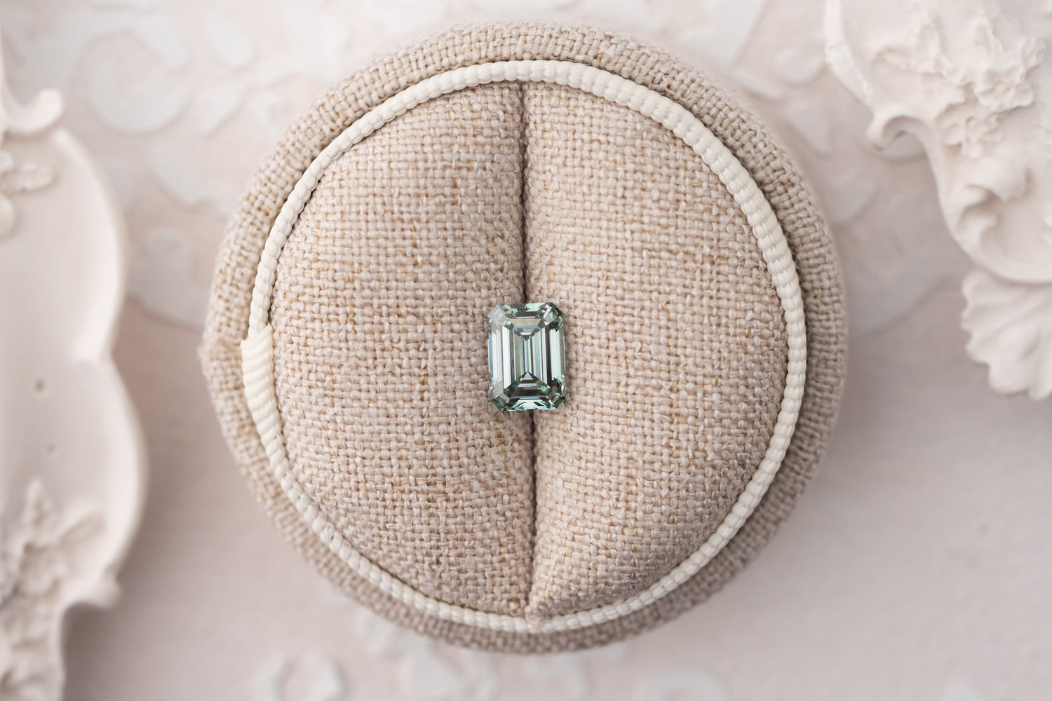 1.55 CT Lab Created Emerald Cut Green Diamond