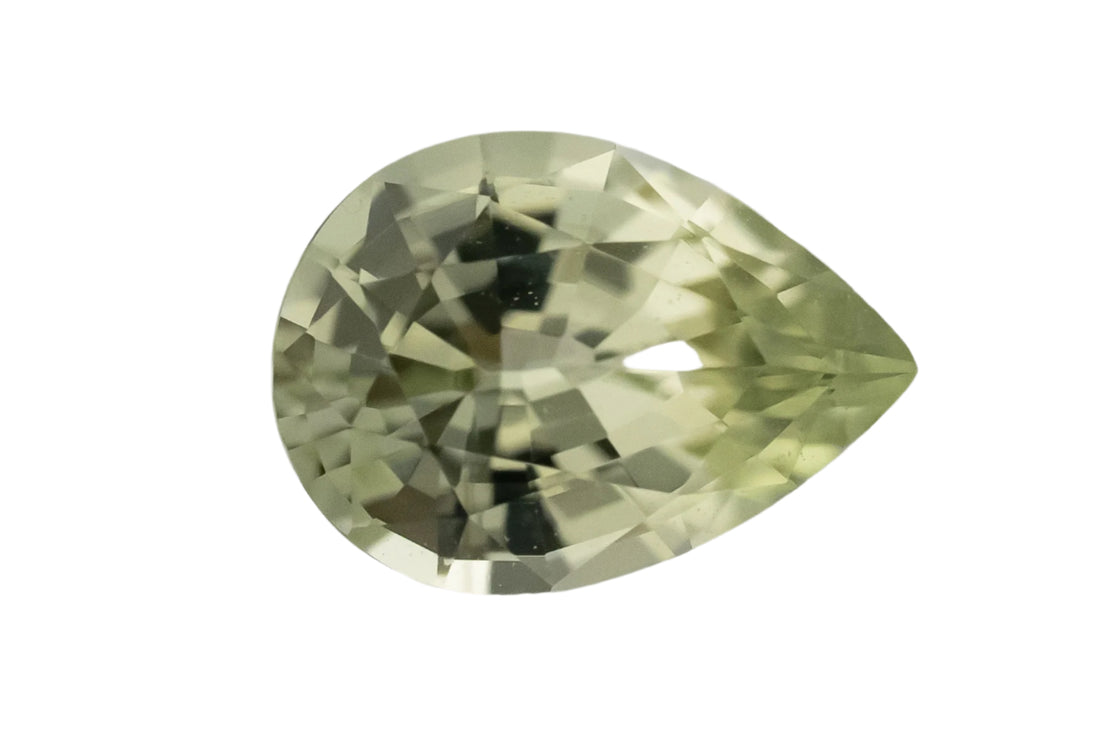 0.72 CT Pear Cut Mint Green Sapphire - Lavender Creek Gems 