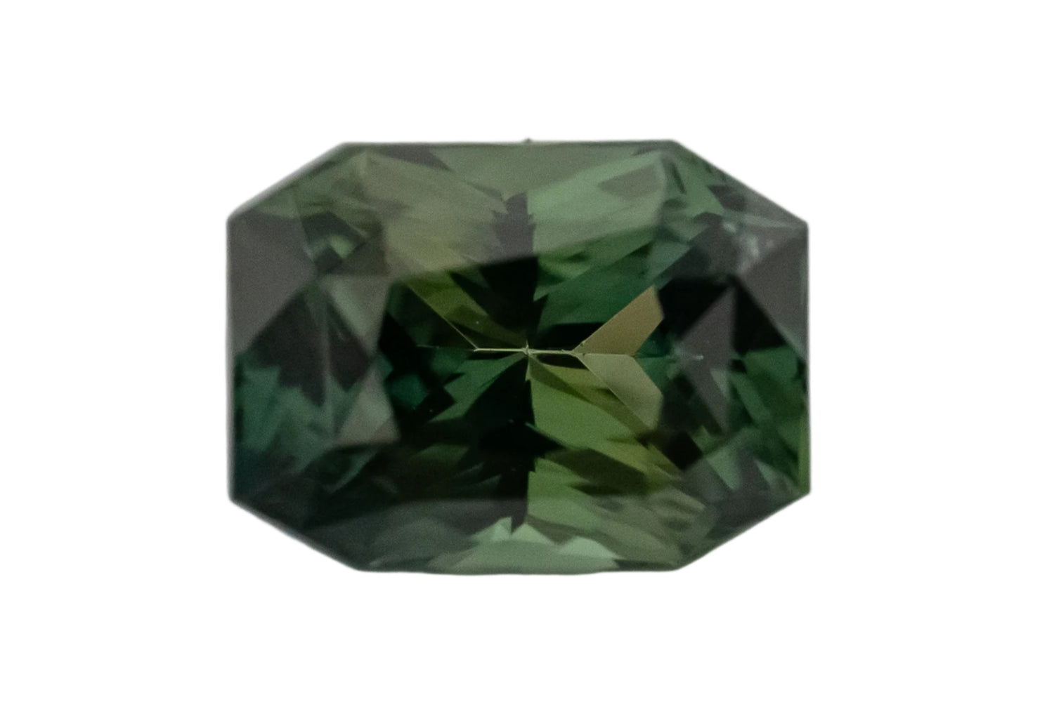 1.18 CT Radiant Cut Teal Sapphire