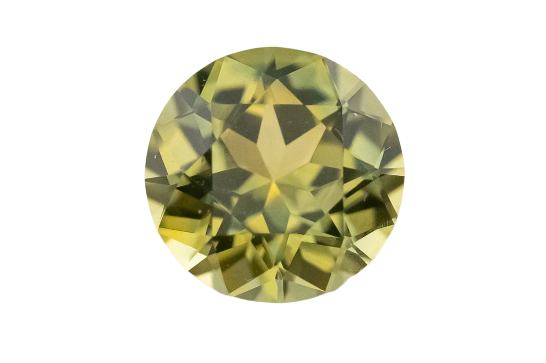 0.81 CT Round Cut Green Montana Sapphire