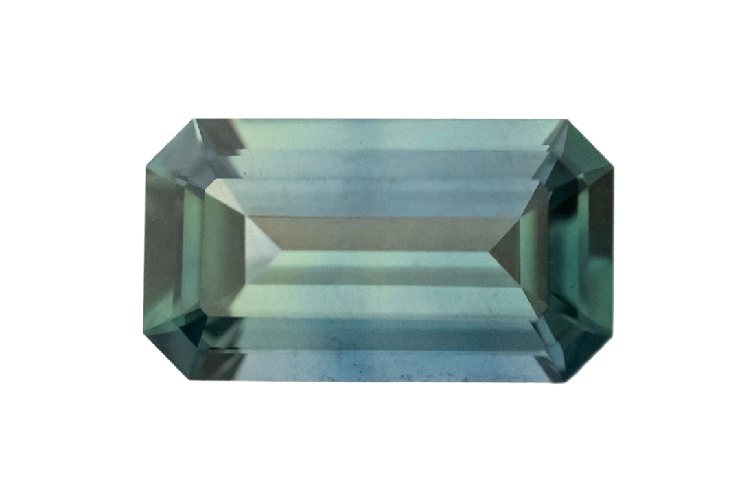 1.48 CT Emerald Cut Blue Montana Sapphire