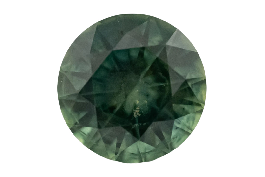 1.24 CT Round Cut Teal Green Montana Sapphire