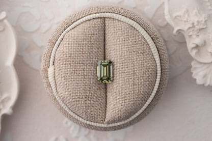 1.17 CT Lab Created Emerald Cut Green Diamond