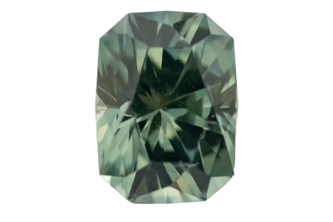 1.23 CT Radiant Cut Teal/Blue Montana Sapphire