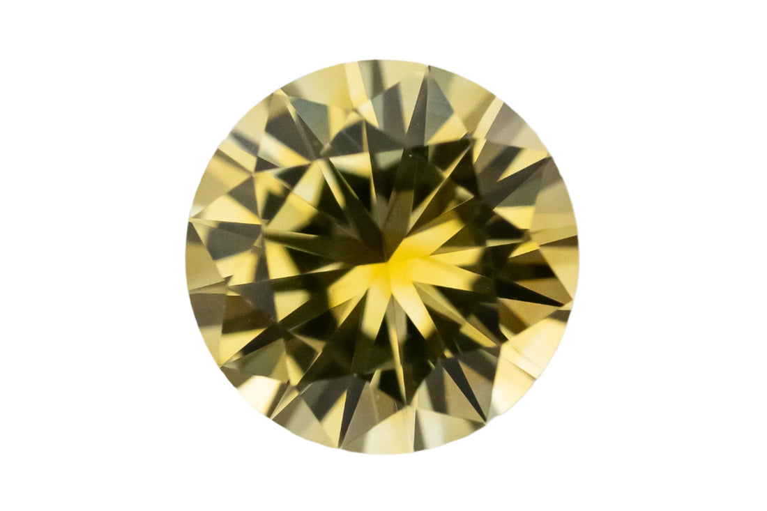 0.92 CT Round Cut Golden Montana Sapphire