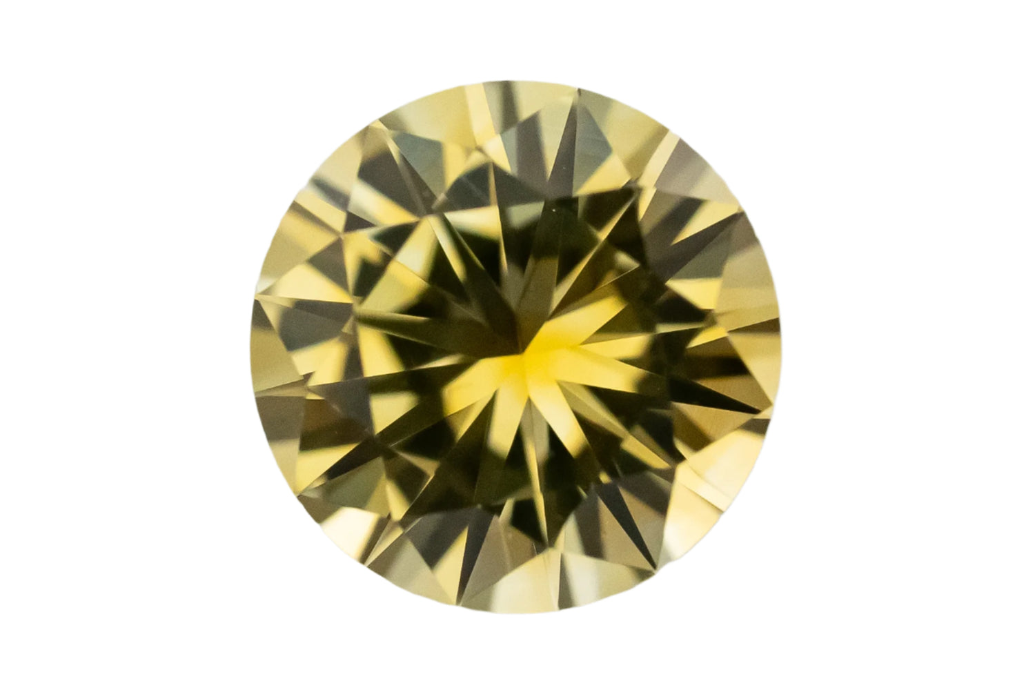 0.92 CT Round Cut Golden Montana Sapphire