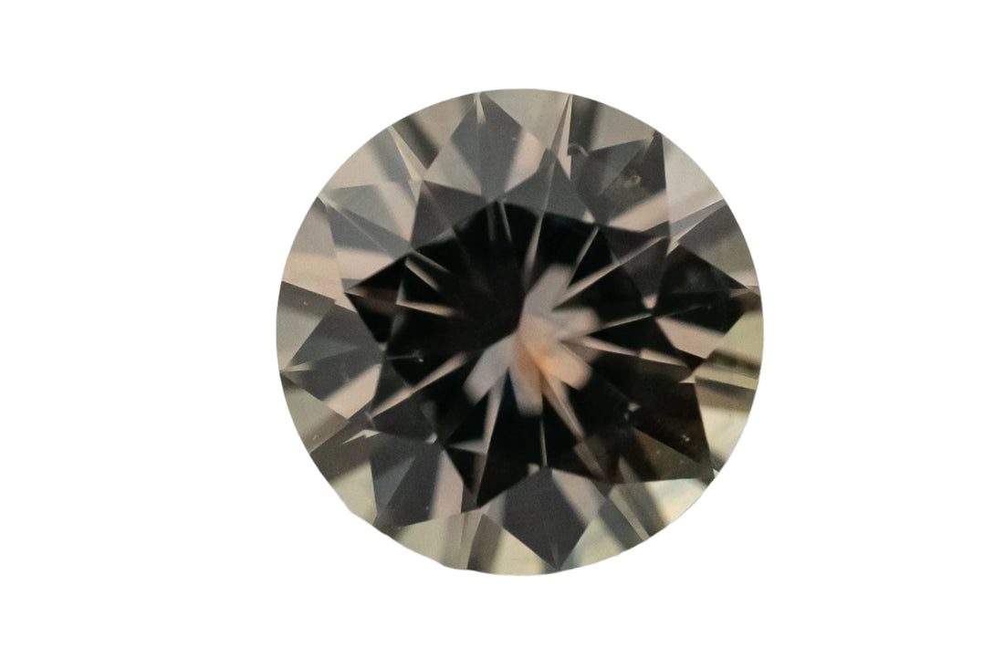 0.98 CT Round Cut Gray Parti Montana Sapphire