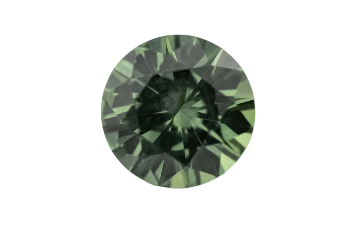 0.84 CT Round Cut Teal Montana Sapphire - Lavender Creek Gems