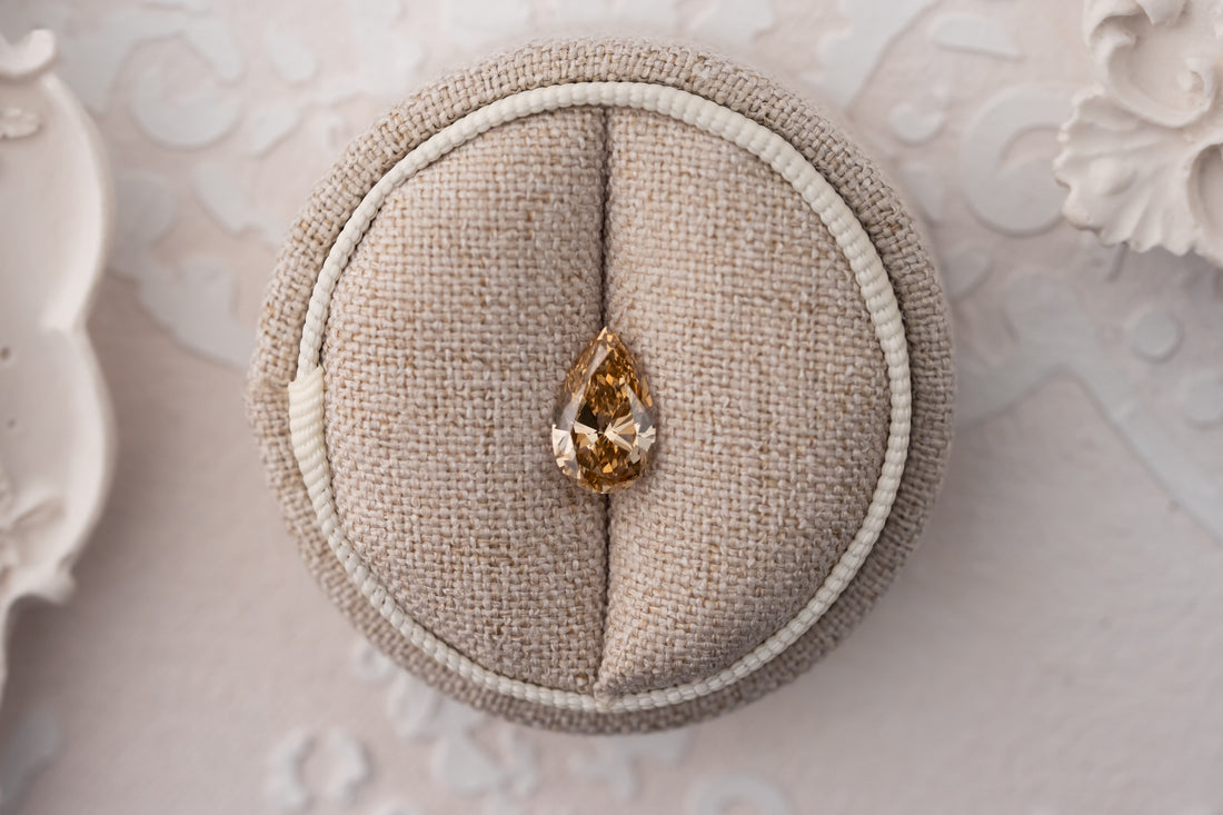 2.03 CT Natural Pear Cut Fancy Brown Diamond