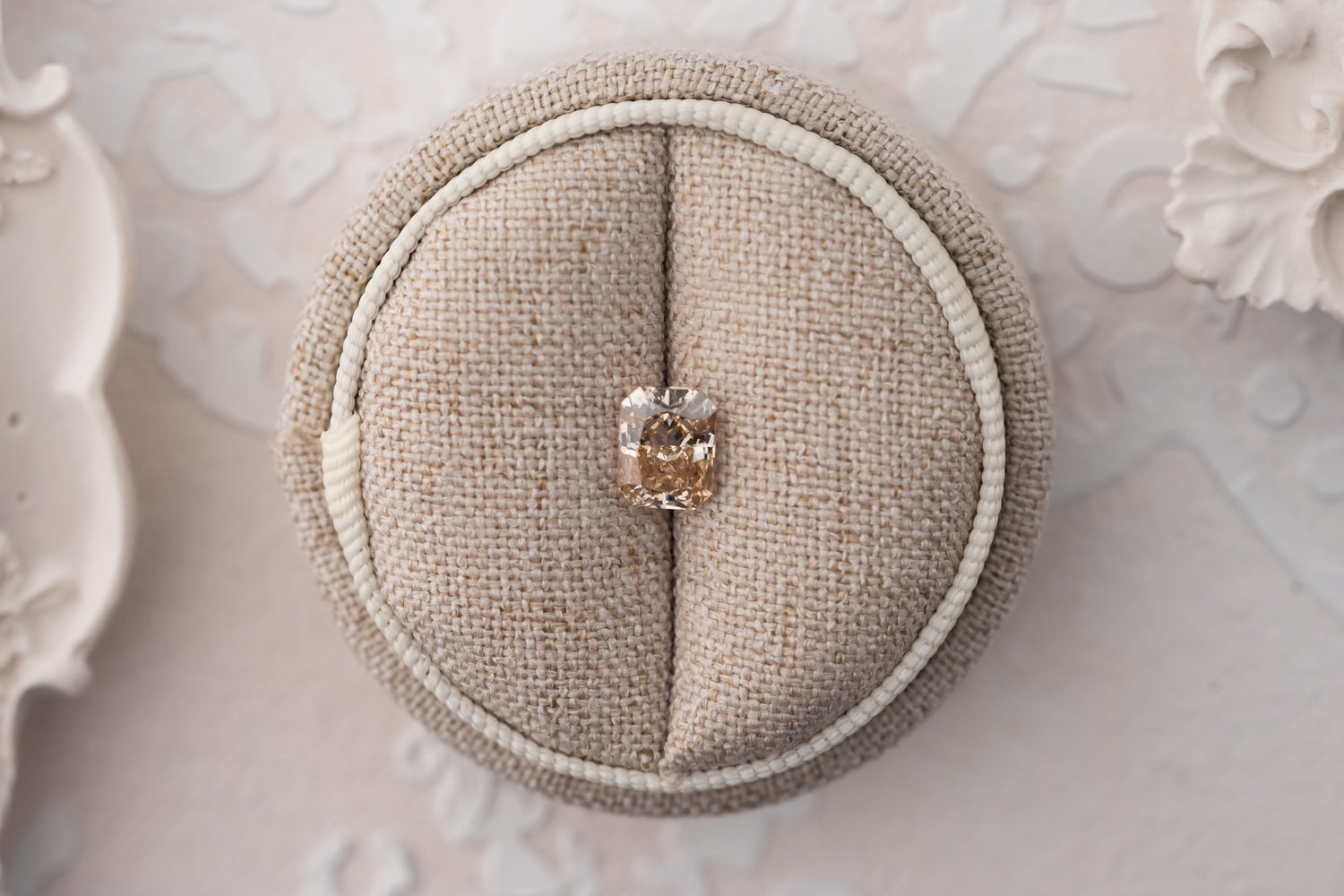 1.5 CT Natural Radiant Cut Champagne Diamond