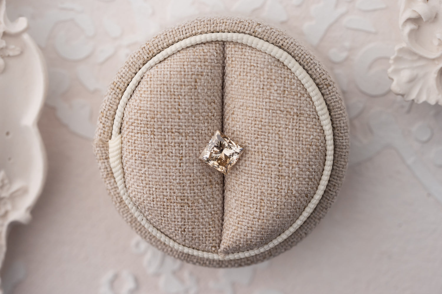 1.62 CT Natural Princess Cut Champagne Diamond