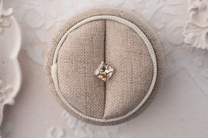 1.62 CT Natural Princess Cut Champagne Diamond