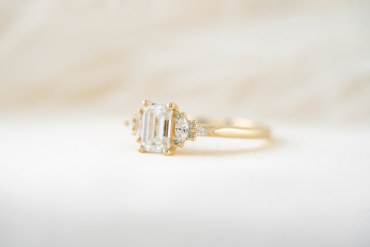 The Maeve Ring | Emerald Cut Diamond - Lavender Creek Gems 