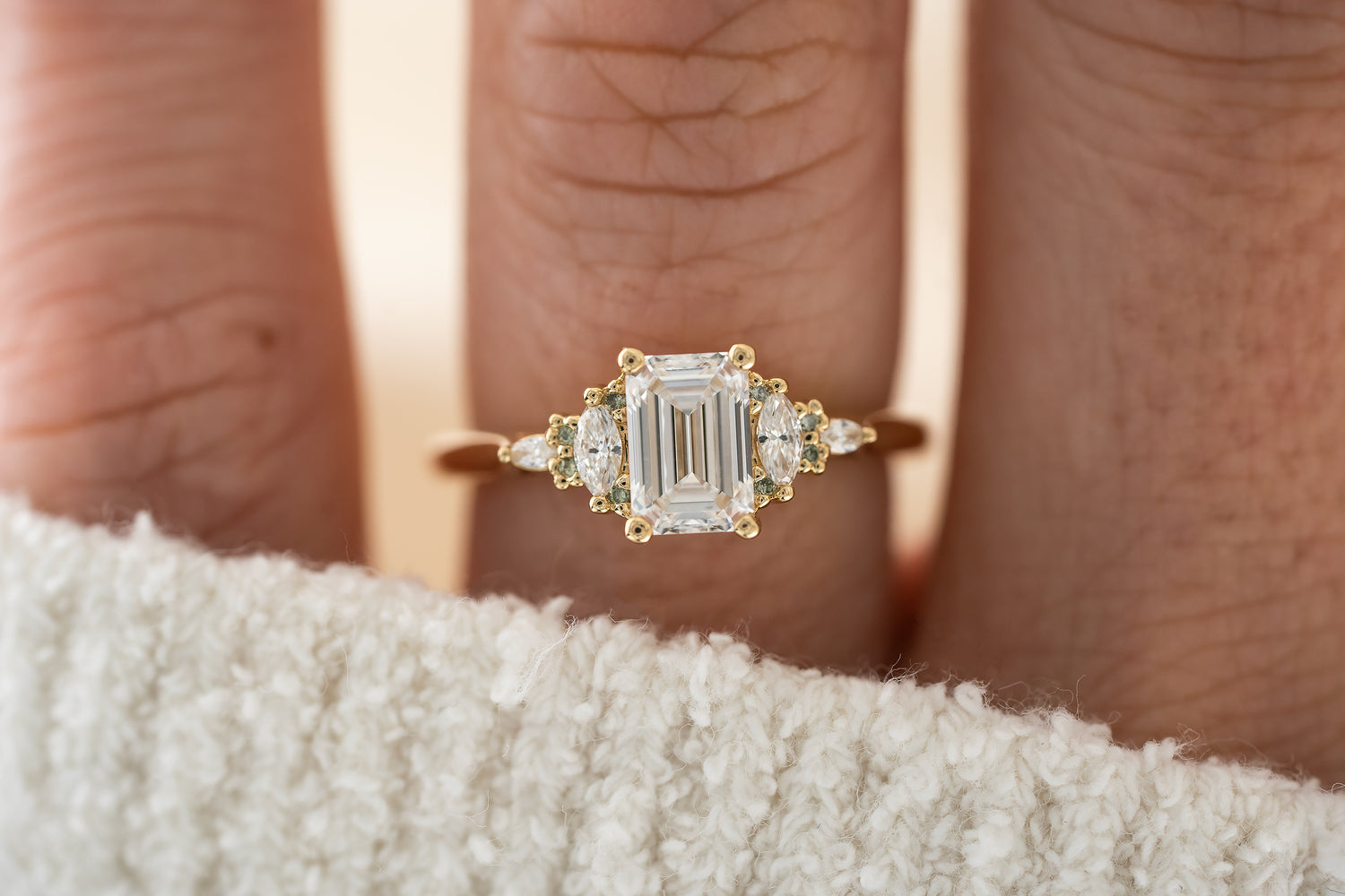 The Maeve Ring | Emerald Cut Diamond - Lavender Creek Gems 