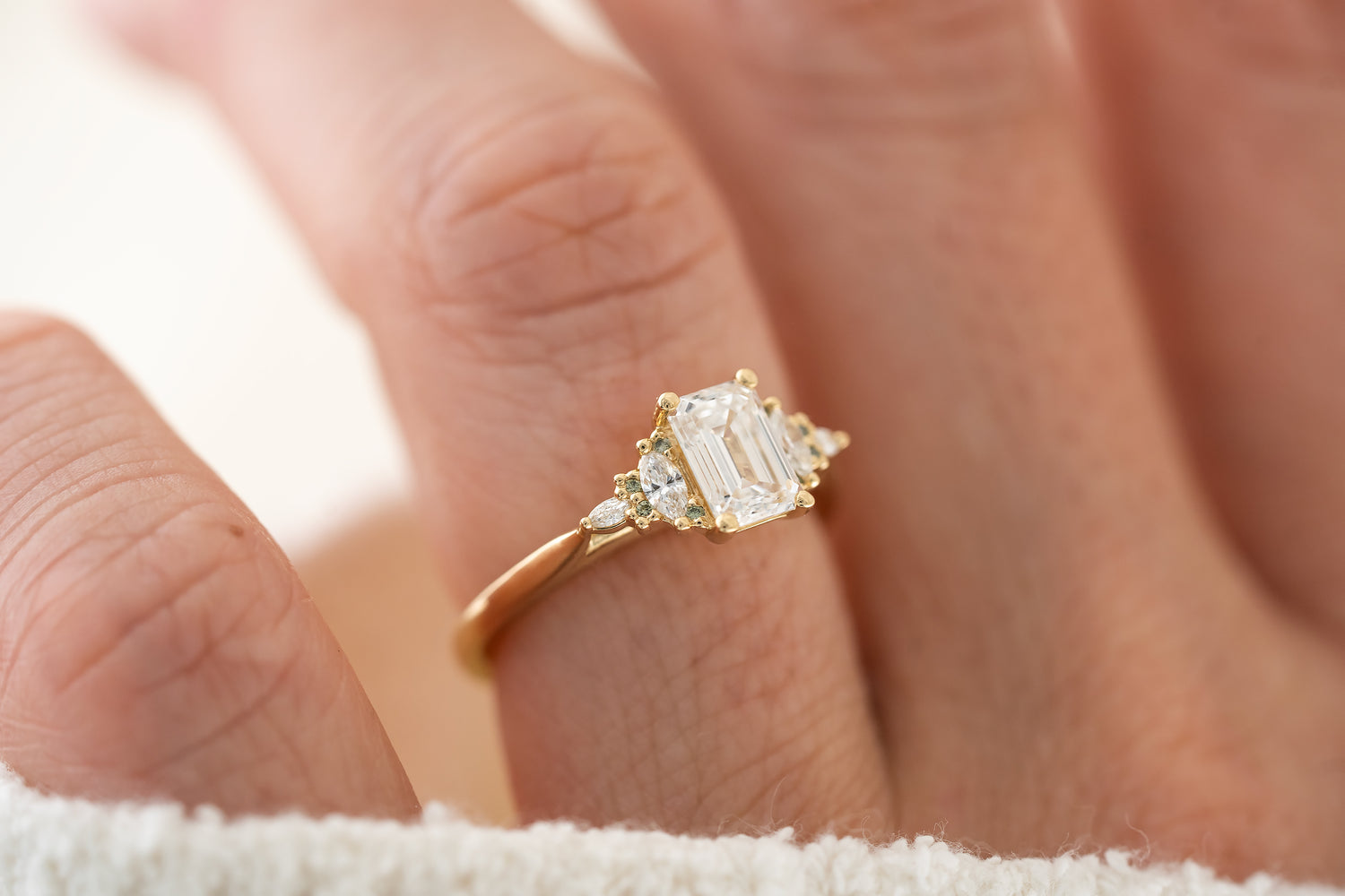 The Maeve Ring | Emerald Cut Diamond - Lavender Creek Gems 