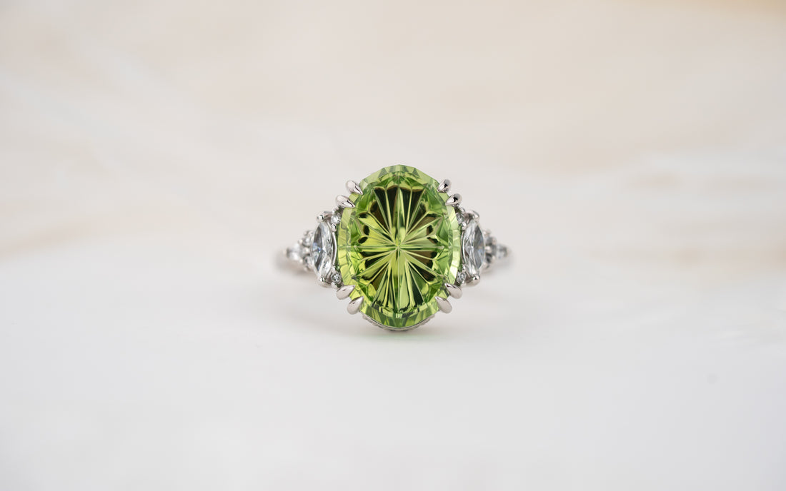 The Low Maeve Ring | 6.12 CT Oval Starbrite™ Green Tourmaline
