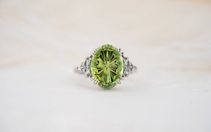 The Low Maeve Ring | 6.12 CT Oval Starbrite™ Green Tourmaline