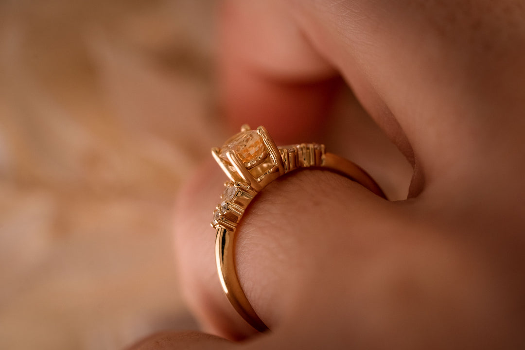The Elain 1.1 CT Oval Yellow Sapphire Ring