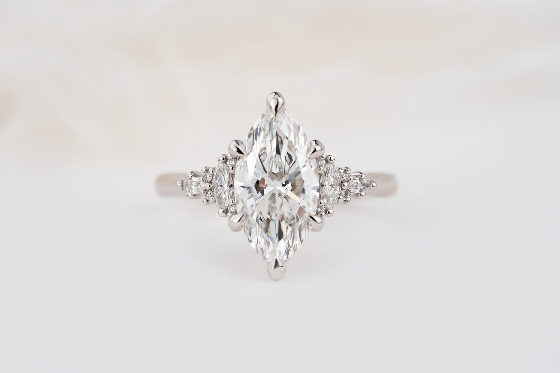 The Maeve Ring | 2 CT Marquise Diamond | Size 6 - Lavender Creek Gems 