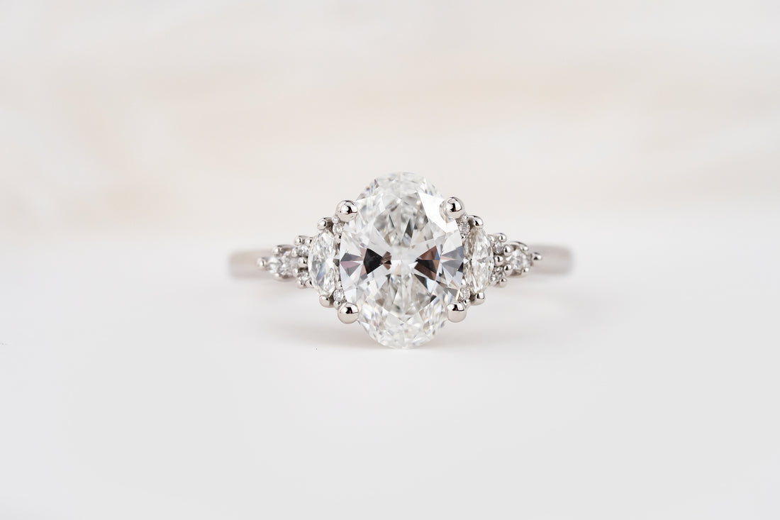The Maeve Ring | 1.5 CT Oval Diamond | Size 6 - Lavender Creek Gems 