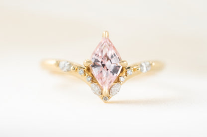 The Aurora Ring | 1.11 CT Kite Pink Sapphire - Lavender Creek Gems 